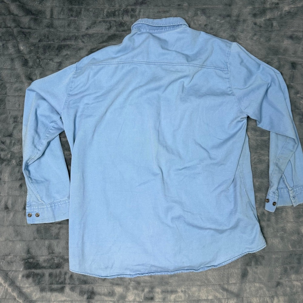 Workrite FR Button Down Shirt Mens XL Blue Flame Resistant CAT 2 Westex - Picture 10 of 11